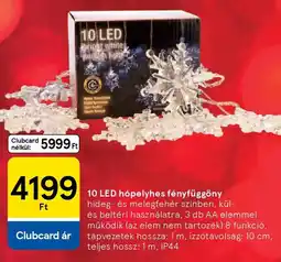 Tesco 10 LED hópelyhes fényfüggöny ajánlat
