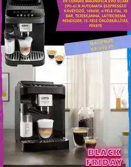 eMAG DE'LONGHI MAGNIFICA EVO ECAM 290.61.B AUTOMATA ESZPRESSZÓ KÁVÉFŐZŐ ajánlat
