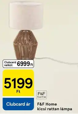 Tesco F&F Home kicsi rattan lámpa ajánlat