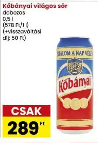 Spar Market Kőbányai világos sör ajánlat