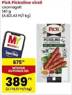 Spar Market Pick Pickolino virsli ajánlat