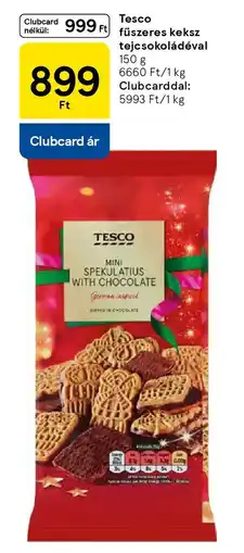 Tesco Tesco fűszeres keksz tejcsokoládéval ajánlat