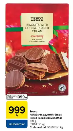 Tesco Tesco kakaós-mogyorókrémes keksz kakaós bevonattal ajánlat
