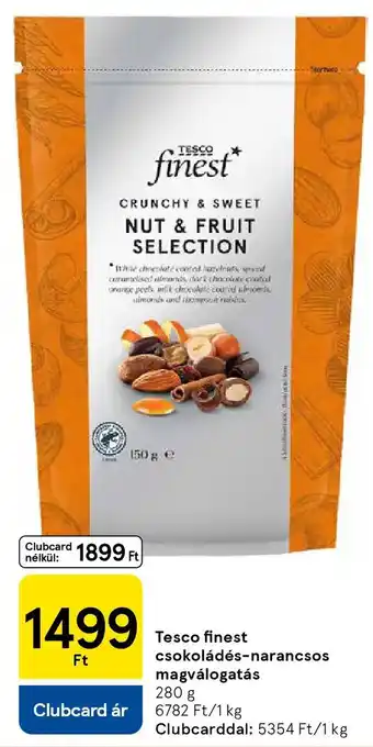 Tesco Tesco finest csokoládés-narancsos magválogatás ajánlat