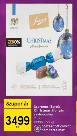 Tesco Szerencsi Zero% Christmas áfonyás szaloncukor ajánlat
