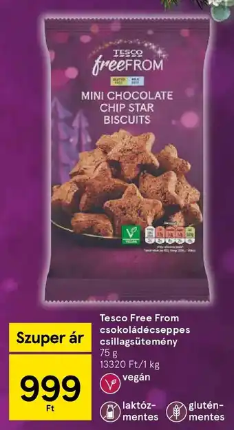 Tesco Tesco Free From csokoládécseppes csillagsütemény ajánlat