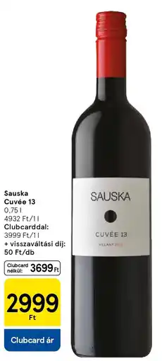 Tesco Sauska Cuvée 13 ajánlat