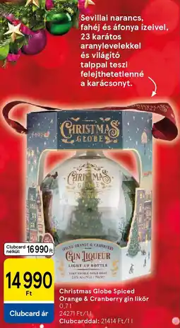 Tesco Christmas Globe Spiced Orange & Cranberry gin likőr ajánlat