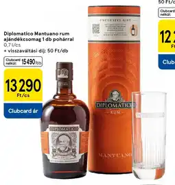 Tesco Diplomatico Mantuano rum ajándékcsomag ajánlat