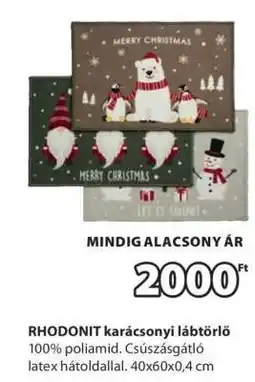 JYSK RHODONIT karácsonyi lábtörlő ajánlat