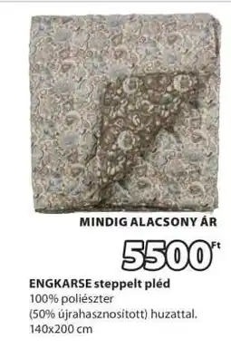 JYSK ENGKARSE steppelt pléd ajánlat