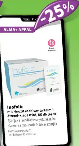 Alma Gyógyszertárak Inofolic mio-inozit és folsav tartalmú étrend-kiegészítő ajánlat
