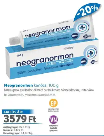 Alma Gyógyszertárak Neogranormon kenőcs ajánlat