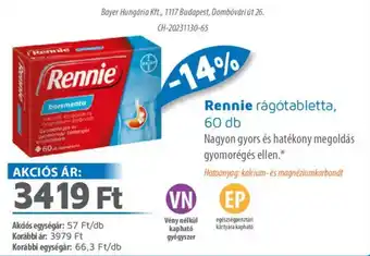 Alma Gyógyszertárak Rennie rágótabletta ajánlat