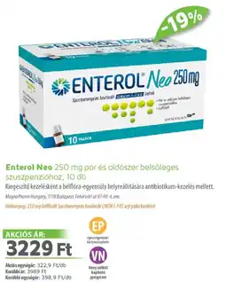Alma Gyógyszertárak Enterol Neo por és oldószer belsőleges szuszpenzióhoz ajánlat