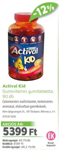 Alma Gyógyszertárak Actival Kid Gumivitamin gumitabletta ajánlat