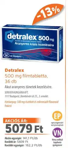 Alma Gyógyszertárak Detralex filmtabletta ajánlat