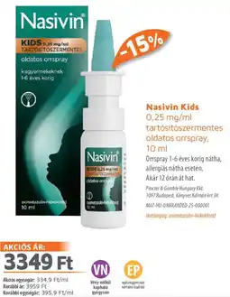 Alma Gyógyszertárak Nasivin Kids tartósítószermentes oldatos orrspray ajánlat