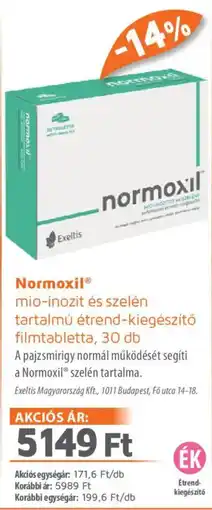 Alma Gyógyszertárak Normoxil filmtabletta ajánlat