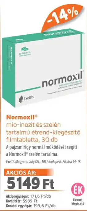 Alma Gyógyszertárak Normoxil filmtabletta ajánlat