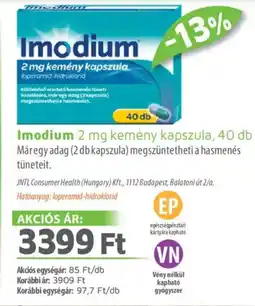 Alma Gyógyszertárak Imodium kemény kapszula ajánlat