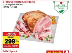 Interspar S-BUDGET füstölt, főtt tarja ajánlat