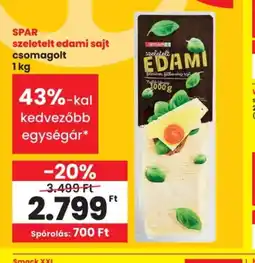 Interspar SPAR szeletelt EDAMI SAJT ajánlat