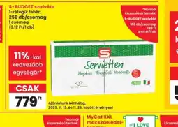Interspar S-BUDGET szalvéta ajánlat