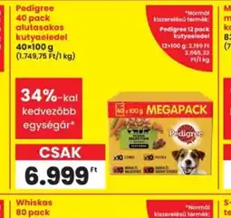 Interspar Pedigree alutasakos kutyaeledel ajánlat