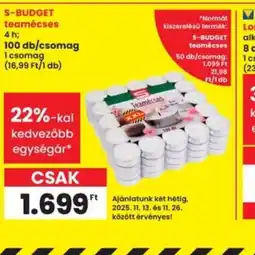 Interspar S-BUDGET teamécses ajánlat