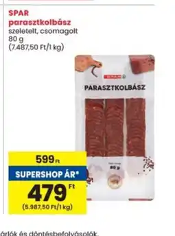 Interspar SPAR parasztkolbász ajánlat