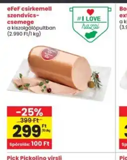 Interspar eFeF csirkemell szendvics-csemege ajánlat