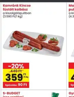 Interspar Komrák Kincse füstölt kolbász ajánlat