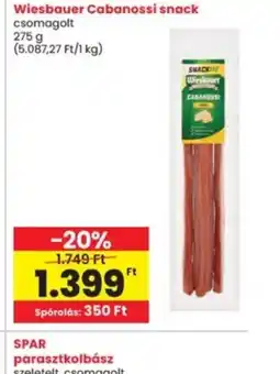 Interspar Wiesbauer Cabanossi snack ajánlat