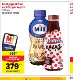 Interspar Milli jegeskávé és Pöttyös tejital ajánlat