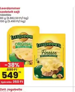 Interspar Leerdammer szeletelt sajt ajánlat