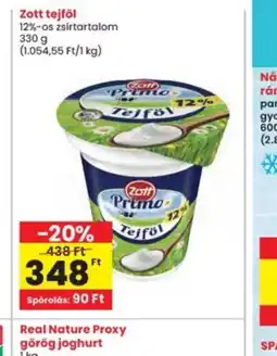 Interspar Zott tejföl ajánlat