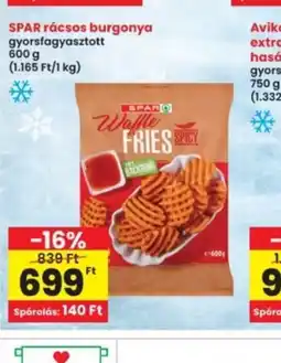 Interspar SPAR rácsos burgonya ajánlat