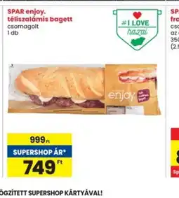 Interspar SPAR enjoy. téliszalámis bagett ajánlat