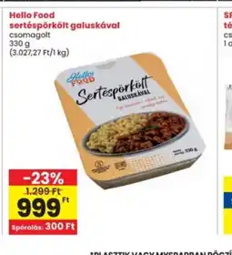 Interspar Hello Food sertéspörkölt galuskával ajánlat