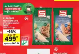 Interspar S-BUDGET leveles tészta ajánlat
