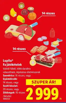 Lidl Lupilu Fa játékételek ajánlat