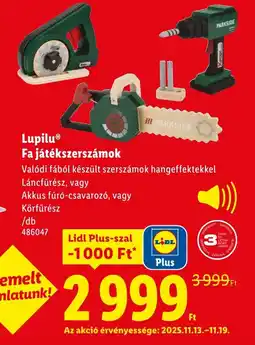 Lidl Lupilu Fa játékszerszámok ajánlat