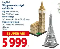 Lidl Lupilu Világ nevezetességei építőjáték ajánlat