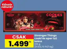 Spar Stranger Things csoki és eper ízű keksz ajánlat