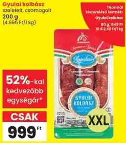 Spar Gyulai kolbász ajánlat