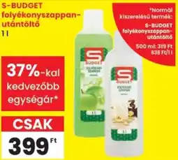 Spar S-BUDGET folyékonyszappan-utántöltő ajánlat