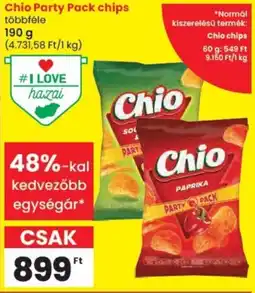 Spar Chio Party Pack chips ajánlat