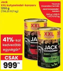 Spar Jack XXL kutyaeledel-konzerv ajánlat