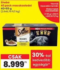 Spar Sheba 40 pack macskaeledel ajánlat